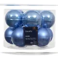 Produktbild: 10 Weihnachtskugeln Glas 6cm matt & glänzend Christbaumkugeln Weihnachtsbaumkugeln Christbaumschmuck Weihnachtsbaumschmuck Deko Himmelblau