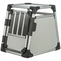 Produktbild: TRIXIE Transportbox, S, 46x56x60 cm, hellgrau/silber - silberfarben