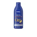 Produktbild: NIVEA Q10 Body Milk Straffende (1 x 400 ml), 72h Feuchtigkeitscreme für trockene Haut, Body Straffende Creme mit Collagen Boost Complex, Vitamin C und reinem Q10