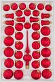 Produktbild: 39 TLG. Glas-Weihnachtskugeln Set in Ice Rot Gold Regen- Christbaumkugeln - Weihnachtsschmuck-Christbaumschmuck
