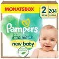 Produktbild: Pampers Windeln Harmonie Größe Gr.2 (4-8 kg) für Neugeborene, 204 St.