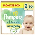 Produktbild: Pampers® Windeln Harmonie Größe 2 204ST für Neugeborene (0-3 Monate) 8700216251259