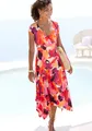 Produktbild: Vivance Midikleid mit Alloverdruck, luftiges Sommerkleid in Wickeloptik, Strandkleid