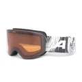 Produktbild: ALPINA Venet - Hochwerte Skibrille für Damen und Herren, optimale Passform, ideal für Brillenträger, Anti-Fog, effektive Luftzirkulation, black-glacier matt