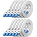 Produktbild: 10x 0,5m CAT6 Patchkabel Flachkabel RJ45 LAN DSL Ethernet Netzwerkkabel Weiß
