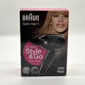 Produktbild: BRAUN Satin Hair 1 HD 130 Style&Go 1200 W Haartrockner - Schwarz (107910)