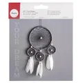 Produktbild: DIY Traumfänger Dreamcatcher Makramee 17x33cm, weiß/grau