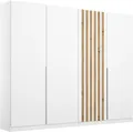 Produktbild: rauch Drehtürenschrank Kleiderschrank Schrank Garderobe Breiten 181/226/271 cm LAMELLA (3 verschiedene Ausstattungen BASIC/CLASSIC/PREMIUM (inkl. SOFT-CLOSE) elegante Lamellen-Auflage in 3D Akustikpaneel Optik MADE IN GERMANY
