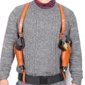 Produktbild: Leder Schulterholster Vertikal Holster für verdeckte Trage Doppel-Pistolenhol...