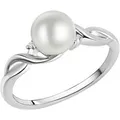 Produktbild: Zeeme Pearls Ring Silber 925 rhodiniert mit weißer Perle & Zirkonia