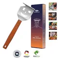 Produktbild: Hochwertiger Grillspatel 7 in 1 mit Klappgabel und Holzgriff für Grillmeister