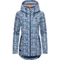 Produktbild: Ragwear Outdoorjacke Zuzka Ikat Wasserdichte Übergangsjacke mit großer Kapuze blau L (40)