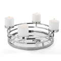 Produktbild: Fink 4-flg. Kerzenhalter Ø 38 cm für Stumpenkerzen rund Kerzenkranz Spiegelglas