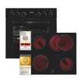 Produktbild: Exquisit Einbauherdset EHE285-HBZ-020-Set schwarz | 75 l Garraumvolumen