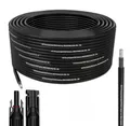 Produktbild: Solarkabel Solarleitung 100m 4mm² Photovoltaik PV Kabel + 10 Stecker Schwarz