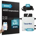 Produktbild: SUNNIVA® Balkonkraftwerk 500W/400W Solaranlage HOYMILES 400W BIFAZIAL FULLBLACK