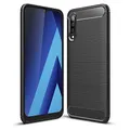 Produktbild: NALIA Silikonhülle für Samsung Galaxy A50 - rutschfest & Matt - Vortex (Gebürstete Optik & Carbon Design) - Marke aus Berlin