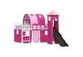 Produktbild: vidaXL Kinderloftbett Weiß und Rosa 90 x 200 cm Metall (1-tlg)