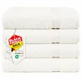 Produktbild: Hammetex 4 Stück Handtücher Set – 50x100 cm, 100% Baumwolle 4X Handtuch - ÖKO-TEX Zertifiziert, mit Aufhängeschlaufe, weich und saugstark, schnell trocknend, Creme