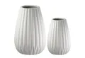 Produktbild: Casablanca by Gilde Tischvase 2tlg. Set Vase Piega weiß H.17 cm (1 St)