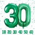 Produktbild: Geburtstag zahlen luftballon 30 jahre | Folienballon Grün Folienballon in 40