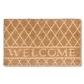 Produktbild: Astra Moderne Fußmatte Haustür - Kokosmatte 45x75cm Welcome Natur - rutschfeste Schmutzfangmatte robust - Fussmatte innen - Türmatte Außenbereich überdacht