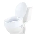 Produktbild: VEVOR Toilettensitzerhöhung Universal-Toilettenerhöhung, 15 cm, Tragkraft 136 kg, Schraubstangenverriegelung, mit Toilettensitz, für Senioren, Behinderte, Patienten, Schwangere, Mediziner Weiß