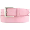 Produktbild: BELTINGER Ledergürtel Gürtel aus weichem Vollrindleder Used-Look 4 cm - Ledergürtel für Herr (1-St) weiches Leder, Gürtelschnalle in Altsilber, Vintage rosa|silberfarben 85 cm (Gesamtlänge 100 cm)