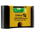 Produktbild: STABILA Mini-Wasserwaage Pocket Electric mit Gürtel-Clip, 7 cm, starker Seltenerd-Magnet, 1 Horizontal-Libelle, Made in Germany, Gelb