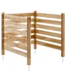 Produktbild: VEVOR Sichtschutzzaun Holz 3 Paneele Lattenzaun Sichtschutzwand 914x914mm