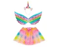 Produktbild: Widmann S.r.l. Kostüm WIDMANN Verkleidung Set Einhorn Tutu Flügel Haarreif mehrfarbig