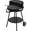 Produktbild: Landmann Holzkohlegrill, Schwarz, Metall, 81x68x64.5 cm, Windschutz, mit Rollen, Grillrost höhenverstellbar, Grills & Outdoor-Küchen, Holzkohlegrills