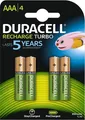 Produktbild: Batterie Duracell Wiederaufladbar AAA / HR03 NimH 1.2V - 750 mAh (4x)
