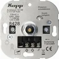 Produktbild: Kopp LED Dimmer 8428 Sockel mit Druck-Wechselschalter für dimmbare 230V LEDs 3 - 35W Auch für Glüh,- 230V Halogenlampen u. NV-Halogenlampen mit konv. Trafos von min.7 - max.110W/VA