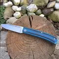 Produktbild: Manly Comrade D2 Black/Blue Taschenmesser Klappmesser G10 Griff Slipjoint Clip