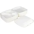 Produktbild: Love Nature Ökologische Menübox 3 Geteilt 50 Stück - Naturalgeschirr Zuckerrohr - Menübox - Take Away Verpackung - To Go Verpackungen Essen
