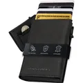 Produktbild: Gentlemen's® Cardholder - Kreditkartenetui mit Münzfach & RFID-Schutz - Geldbeutel für Herren - kleines Portemonnaie - Smart Wallet Karten & Mü... - Schwarz