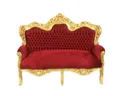 Produktbild: Casa Padrino 2-Sitzer Barock 2-er Sofa King Bordeaux / Gold - Barock Möbel