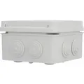 Produktbild: Sonstige - Aufputz- Abzweigdose Ip65, Mit Schraubdeckel, 108 X 108 X 64 Mm, Grau Schalterdosen & Abzweigdosen