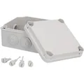 Produktbild: Aufputz-Abzweigdose IP65 mit Schraubdeckel 108 x 108 x 64 mm grau