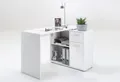 Produktbild: FMD Eckschreibtisch AUGSBURG, Schreibtisch/ Sideboard m. Stauraum, beids. montierb., 117 oder 148 cm