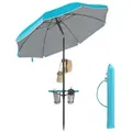 Produktbild: SONGMICS Gartenparasol 160 cm, UPF 50+, neigbar & höhenverstellbar, blau