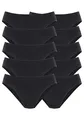 Produktbild: Go In Damen Slips Bikinislips | 10 Stück (40-42, 10 x schwarz)