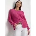 Produktbild: Strickjacke HECHTER PARIS, Damen, Gr. 32/34, pink, Strick, Obermaterial: 50% Viskose, 28% Polyester, 22% Polyamid, figurumspielend hüftlang, Rundhals, Raglanärmel, Strickjacken Strickjacke, mit Knopfleiste, Topseller