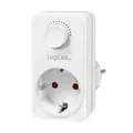 Produktbild: LogiLink Steckdosenadapter mit Dimmer (Einstellrad), 1 Stück, PA0151, Weiß