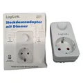 Produktbild: LogiLink Steckdosenadapter mit Dimmer (Einstellrad), 1 Stück, PA0151, Weiß