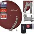 Produktbild: DUR-line 4 Teilnehmer Set Select 75/80  +Ultra Quad - Rot Komplettset Sat-Anlage