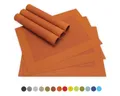 Produktbild: matches21 HOME & HOBBY Platzset Tischsets BORDA 6er Set Orange als Tischuntersetzer, (6-St), Abwaschbare Platzsets als Tischunterlagen für Ess-Tisch Tisch-Deko