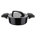 Produktbild: GSW Energiespartopf mit Glasdeckel Gourmet Nero 24cm, 4 L, Schwarz