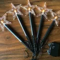 Produktbild: 5 LED-Leuchtstäbe Weihnachten Stab Stern warmweiß mit Timer Weihnachtsdeko Licht
